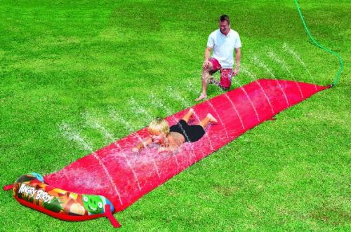 Tapis de glisse a eau angry birds 488 cm - jouet enfant - jeu de plein aire