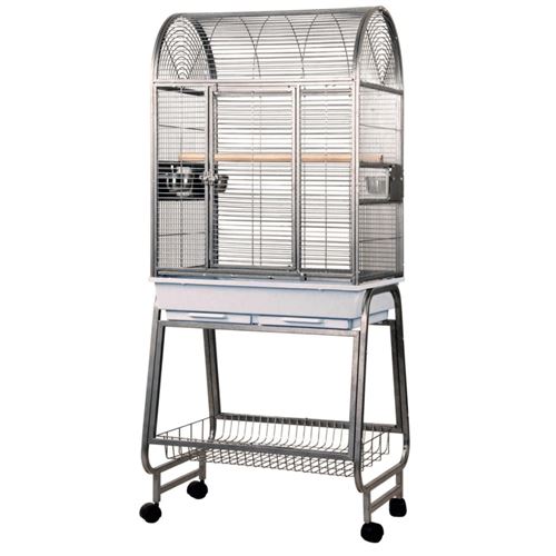 Meilleurs prix pour Strong Cage pour perroquets Villa Nora Gris 67,7 x 51,5 x 154 cm