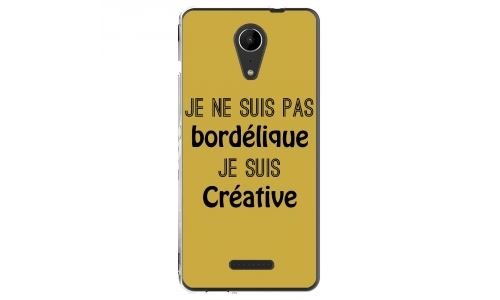 Coque souple pour Wiko Tommy 2 avec impression Motifs Je ne suis pas bordélique or
