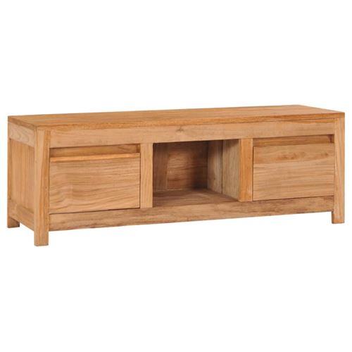 vidaXL Meuble TV 100x30x35 cm Bois de teck massif