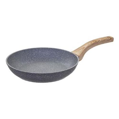 Poêle en aluminium - D. 26 cm - Effet pierre grise