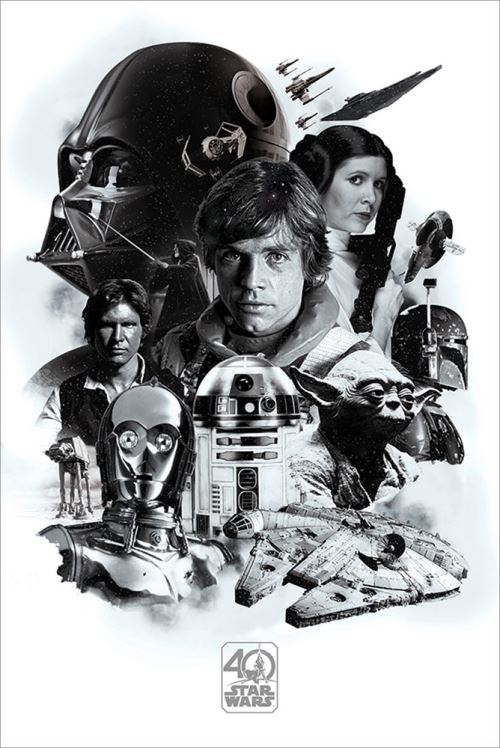Star Wars Maxi Poster 61 x 91,5 cm 40th Anniversary Montage