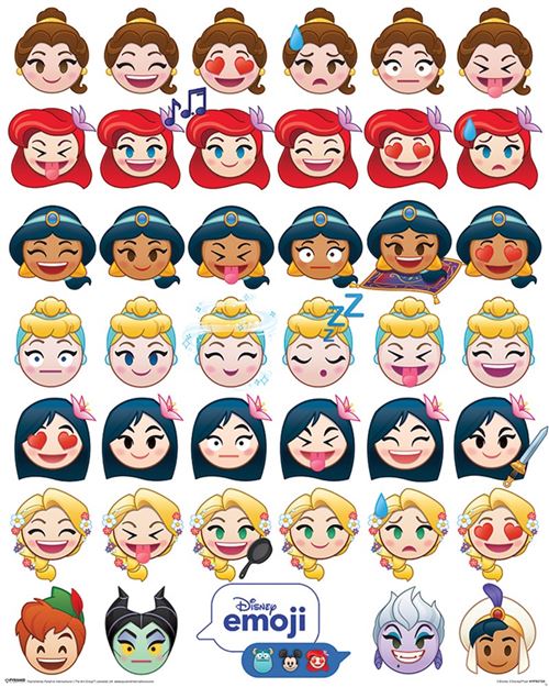 Disney Princesses Disney Princess Mini Poster 40 X 50 Cm Disney Emoji Princess Emotions