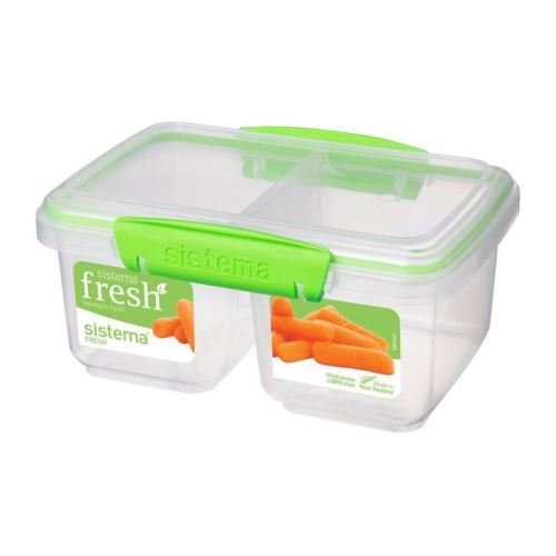 SISTEMA Boîte alimentaire rectangulaire 2 compartiments - 1L