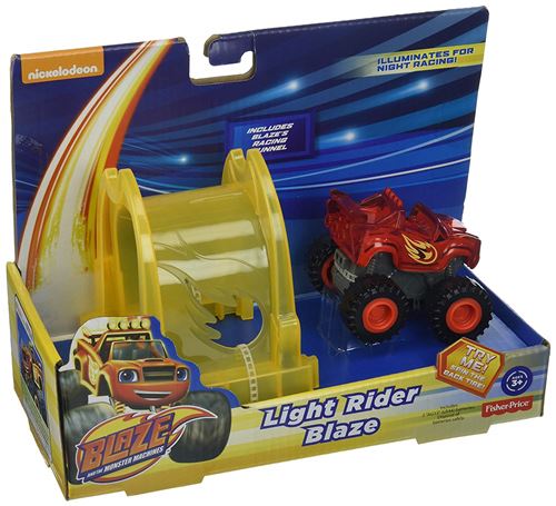 Blaze et les Monster Machines Fisher-Price Blaze Véhicule Lumière – Véhicule Effets Lumineux et Accessoire
