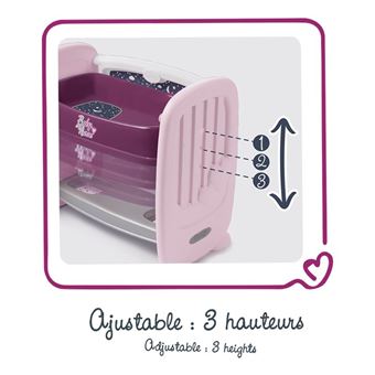 Table à langer et lit Smoby Baby Nurse 2 en 1 Rose