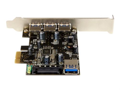 StarTech.com Carte Contrã´Leur Pci Express A Ports Usb 3.0 3 Externes 1 Interne Adaptateur Pcie Usb Avec Uasp Adaptateur Usb Pcie 2.0 Usb 3.0 X Taille 4 de Inmac Wstore - Image 4