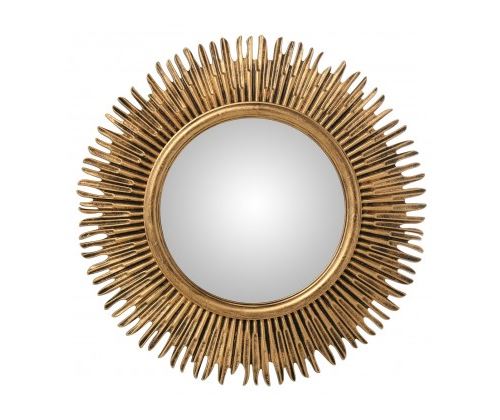 Miroir en Résine Doré Vieilli Soleil