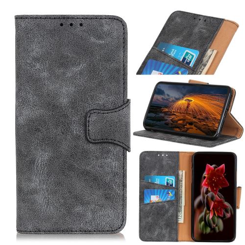 Etui en PU style vintage split avec support gris pour votre Nokia 3.2