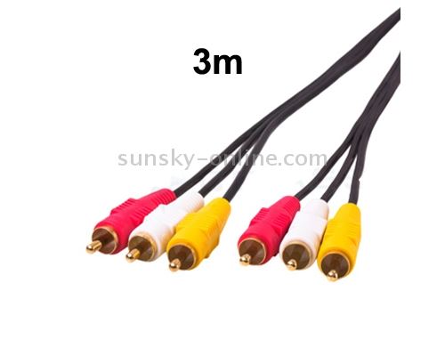 Connectique Câble RCA audio vidéo 3m