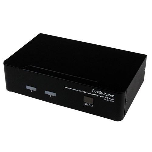 StarTech.com SV231DPUA Commutateur KVM 2 Ports DisplayPort® USB et Audio Switch KVM 3x DisplayPort 6x 3.5 mm 4x USB A 2x USB B 2560x1600