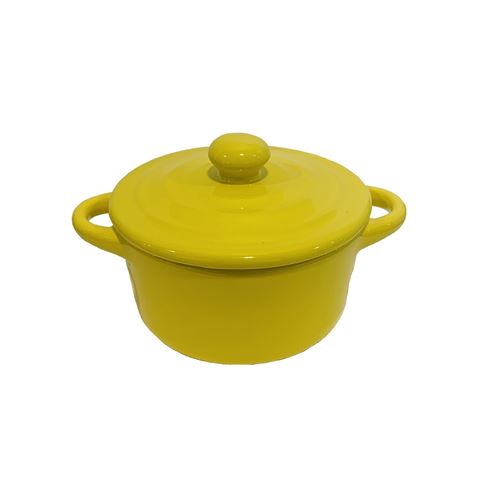 Mini cocotte jaune double poignée avec couvercle HobbyCook