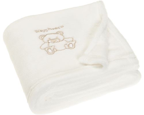 Playshoes couverture polaire ours 100 x 150 cm crème