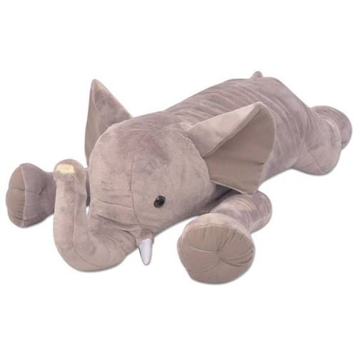 Vidaxl Gris Jouet En Peluche - Éléphant Xxl - 120 Cm - Pour Enfants À Partir De 3 Ans - Image 1