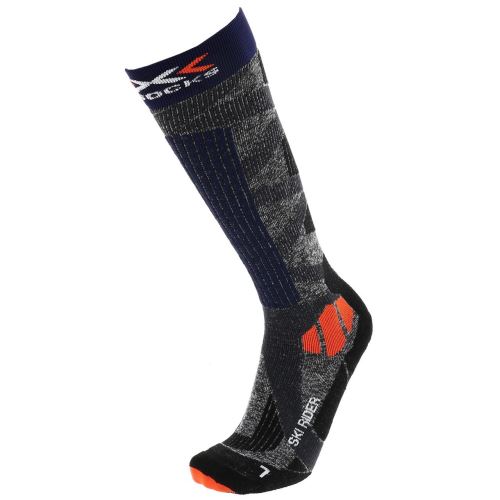 Chaussettes de ski X-socks Ski rider 4.0 gris/bleu Blanc taille : 45-47 réf : 28368