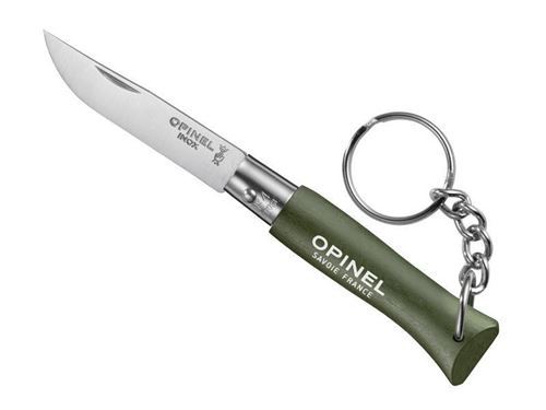 Coutellerie, couteaux pliants - opinel - 92054 - sachet 6 porte-cles opinel n.4 kaki inox