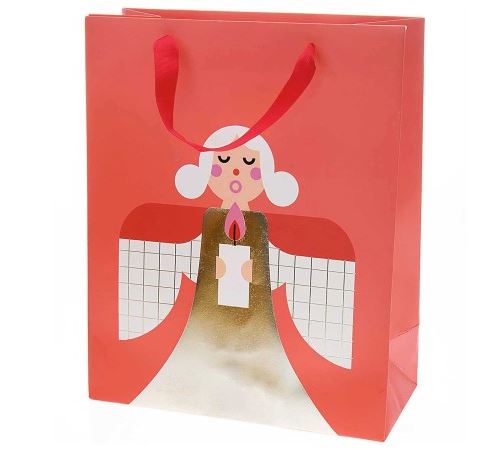 Sac Cadeau Noël - Grand Format - Ange - 26 x 23 x 12 cm