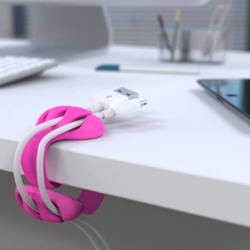 Cableclip Bobino Pour Bureau Fuschia