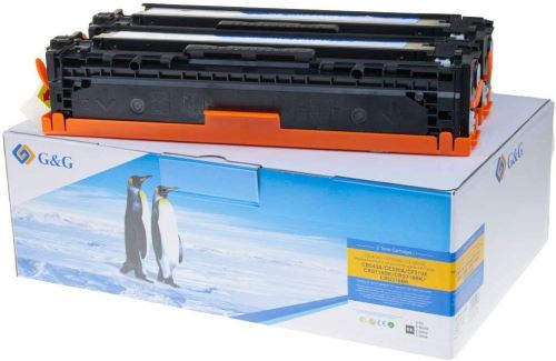G + G Toner HP HP125A/CB540A Lot de 2 Cartouches d'encre pour Ordinateur Portable Black