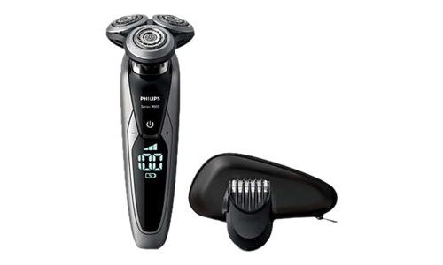 Philips s9711 41 wet & dry séries 9000 rasoir electrique avec v-track pro lames de précision