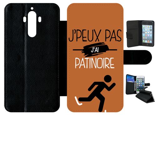 Etui à rabat huawei mate 9 j peux pas j ai patinoire 7