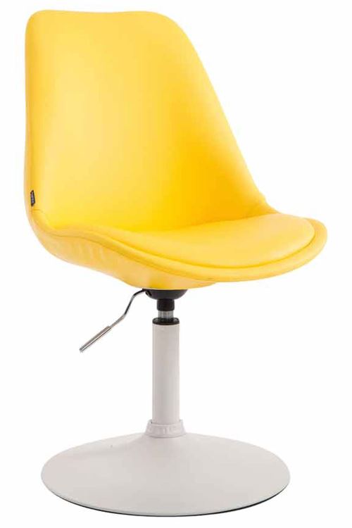 Chaise de salle à manger MAVERICK similicuir , Jaune/Blanc