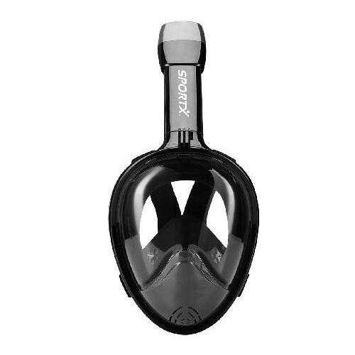 SportX masque de plongée Full Face noir taille unisexe: L / XL