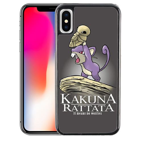 Coque pour iPhone XS hakuna rattata pokémon roi lion