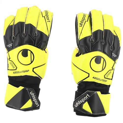 Gants gardien football Uhlsport Absolute grip carbon pro Jaune Taille : 9.5 rèf : 45300