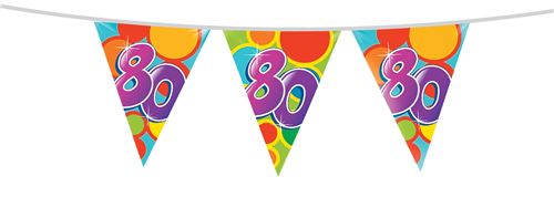 Haza Original ligne drapeau multicolore 80 ans 10 mètres