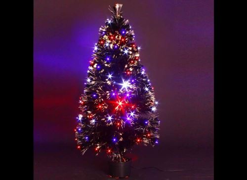 Sapin De Noel Artificiel Noir Lumineux Multicolore 90 Cm Achat Prix Fnac