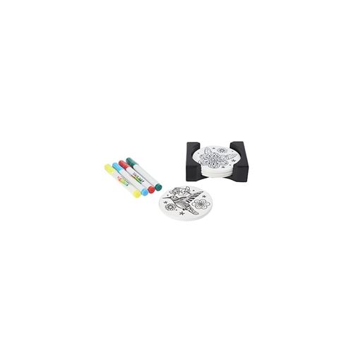 Dessous de verre Just Add Colour - lot de 4 - 10,5 cm - Céramique
