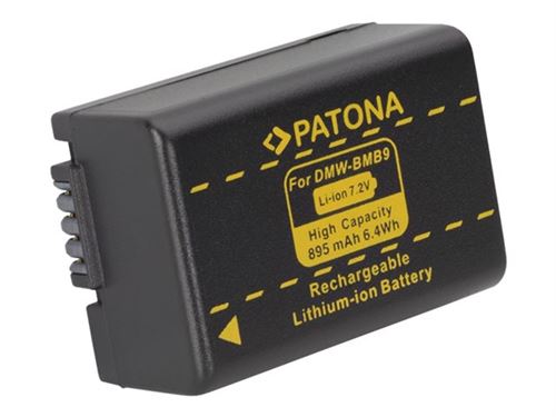 PATONA - Batterie - Li-Ion - 895 mAh - pour Panasonic Lumix DC-FZ80, FZ82, FZ83, FZ85, DMC-FZ150, FZ47, FZ60, FZ62, FZ70, FZ72, FZ82