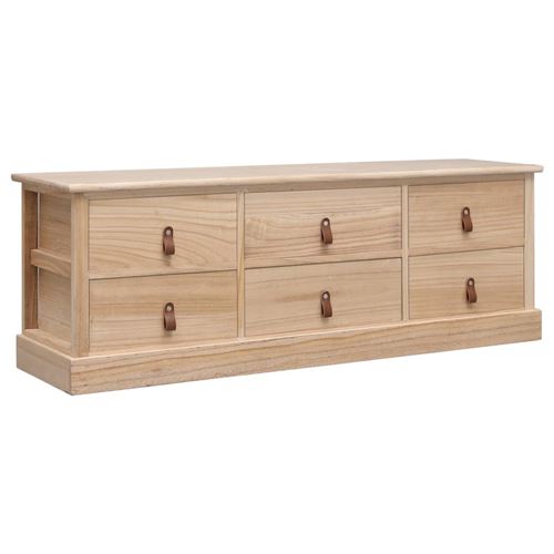 vidaXL Meuble TV Naturel 115 x 30 x 40 cm Bois