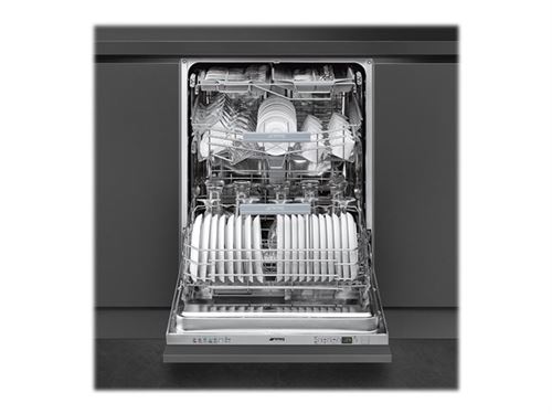 Smeg STP364S - Lave-vaisselle - intégrable - Niche - largeur : 60 cm - profondeur : 57.5 cm - hauteur : 82 cm - acier inoxydable