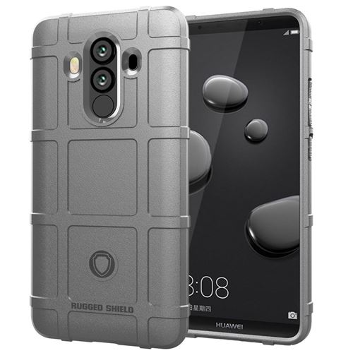 Coque en TPU grille carrée anti-choc souple anti-chocs blanc pour votre Huawei Mate 10 Pro