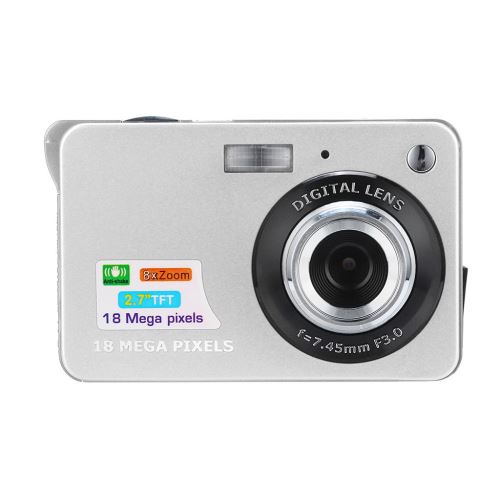 2.7Hd Écran Appareil Photo Numérique 18Mp Anti-Shake Détection de Visage Caméscope Blanc Noir BT351