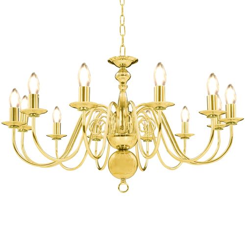 Lustre Doré 12 ampoules E14