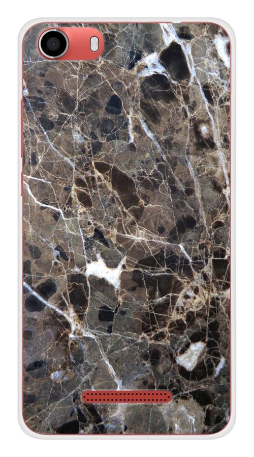 Coque en silicone imprimée compatible Wiko Lenny 2 Marbre