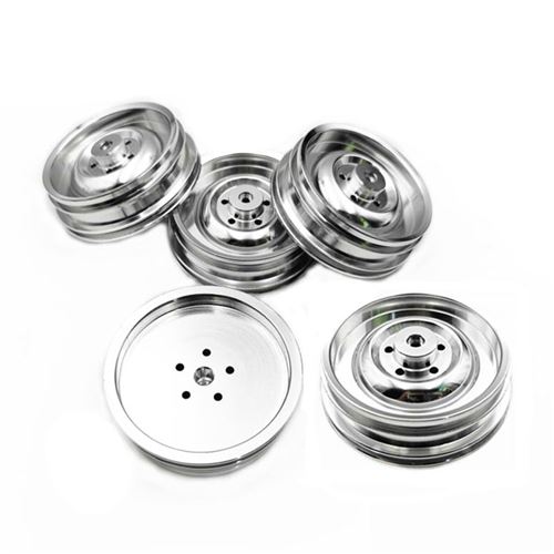 Moyeu de jante roue en alliage métallique 5PC pour 1/10 JJ / RC Q65 mise à niveau des pièces rechange voiture RC - Argent