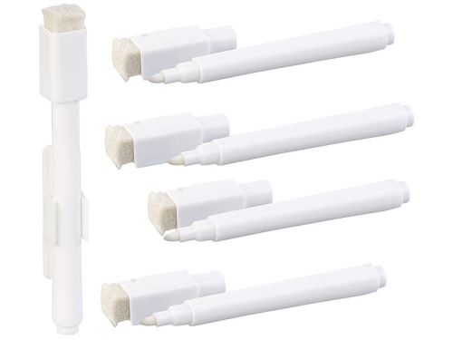 Pack de 5 feutres blancs effaçables pour tableau noir
