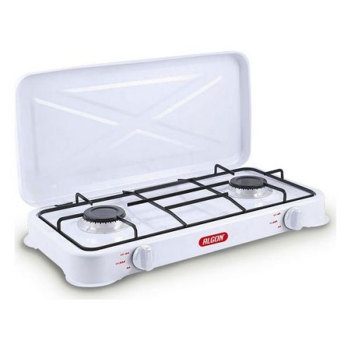 Réchaud Gaz Algon Blanc (2 Cuisinière) (58 X 28 x 8,5 cm)