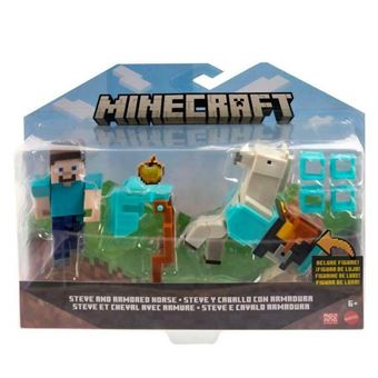 Figurine Minecraft Steve Et Son Cheval En Diamant