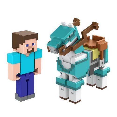 Figurine d'action loup diamant Minecraft avec accessoires
