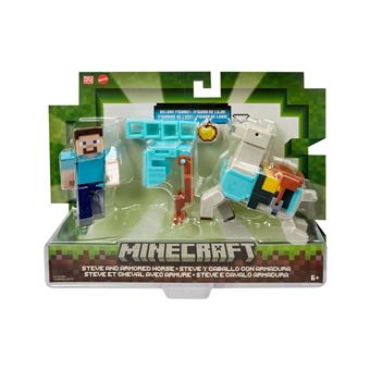 Figurine Minecraft Steve Et Son Cheval En Diamant