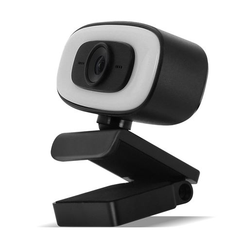 Avizar Webcam USB 2K 1440P Anneau Lumineux Microphone Antibruit Trépied Noir