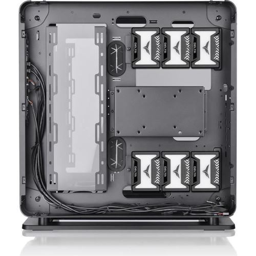 Thermaltake Core P6 TG - MDT - SSI CEB - zijpaneel met raam (gehard glas) - geen voeding (PS/2) - zwart - USB/Audio