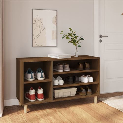 vidaXL Armoire à chaussures Chêne marron 102x36x60cm Bois d'ingénierie819747