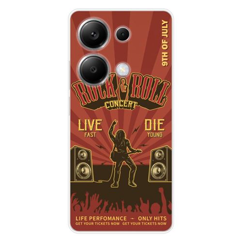 Coque en silicone imprimée compatible Xiaomi Redmi Note 13 Pro 4G Rock and roll