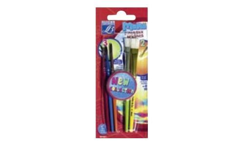 Lefranc Bourgeois Mini - Pinceau - rond, plat - taille : 2, 6, 8, 10 (pack de 5)